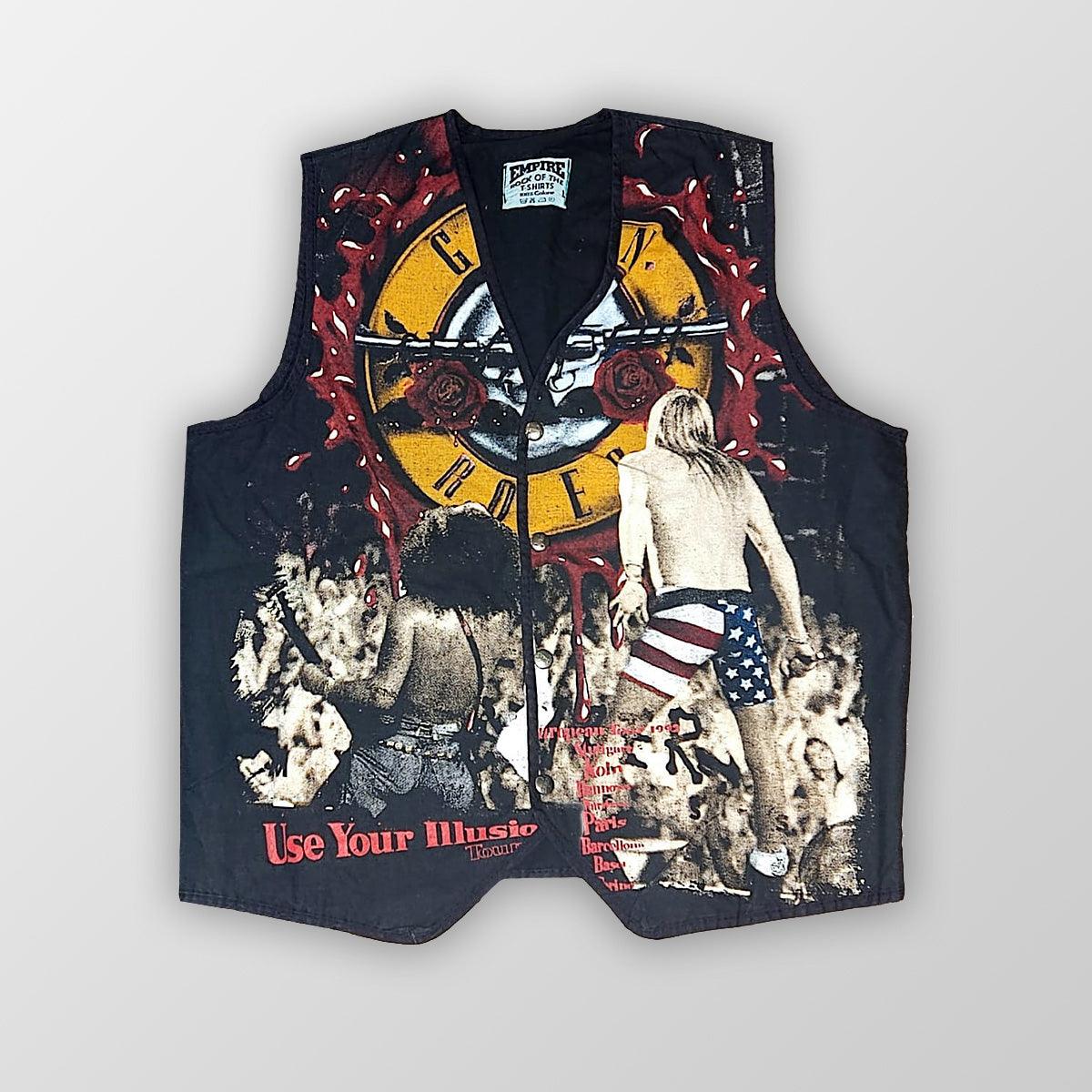 Vintage 1992 - Guns and Roses Use Your Illusion Tour Vest (L) - Vintage-Shirts.nl