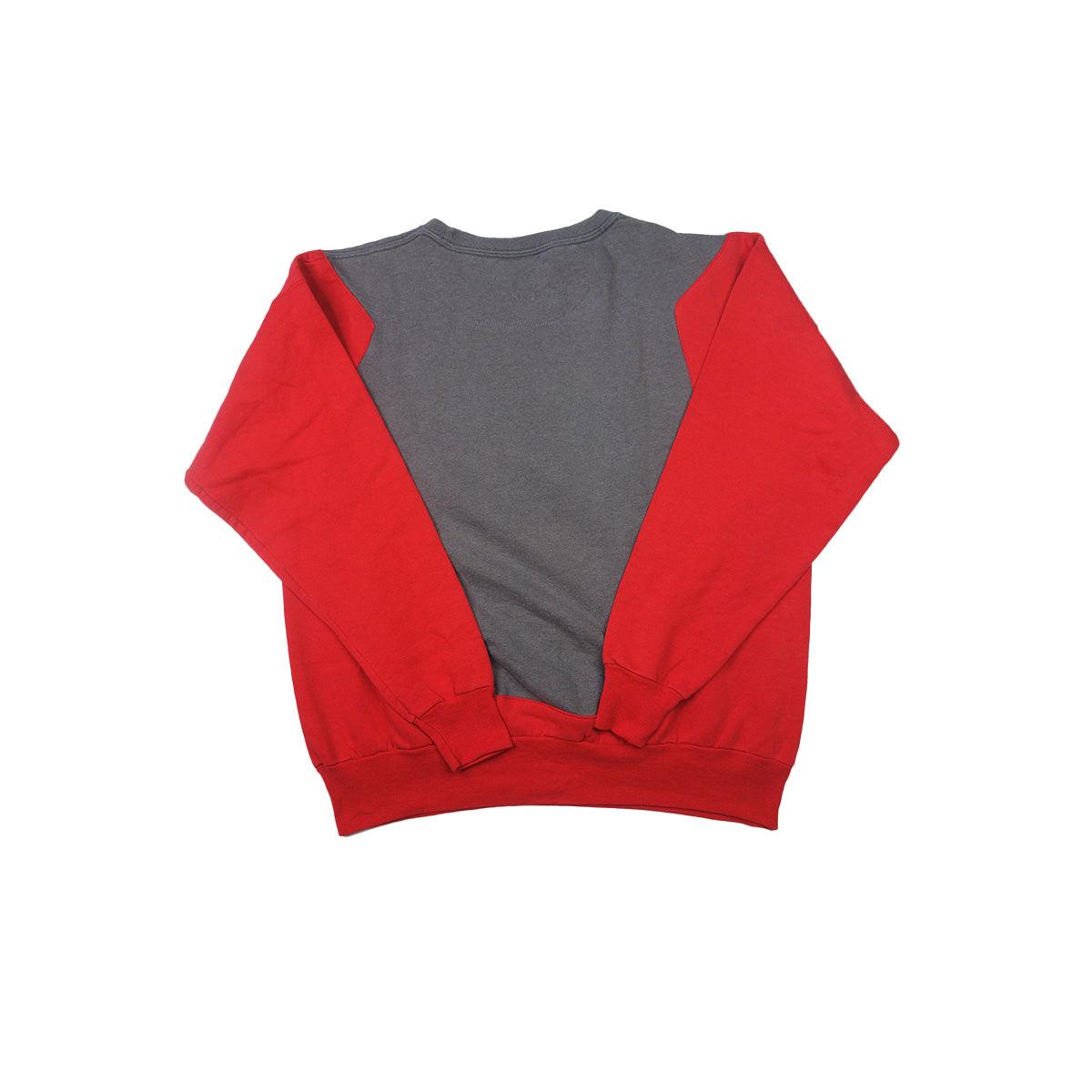 Nike sweater swoosh reworked  - Red/Grey M