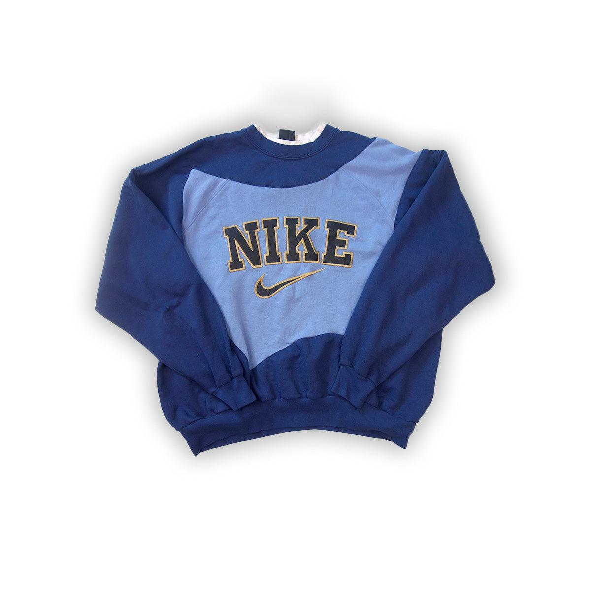 Nike sweater spell out reworked  - Dark Blue / Blue M