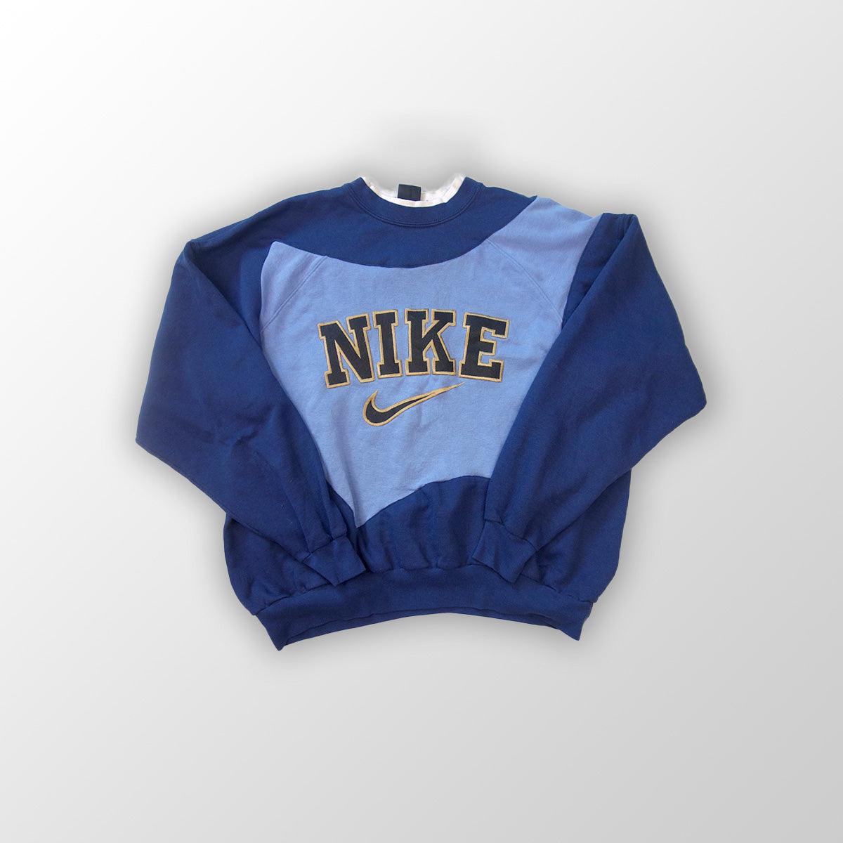 Nike sweater spell out reworked  - Dark Blue / Blue M