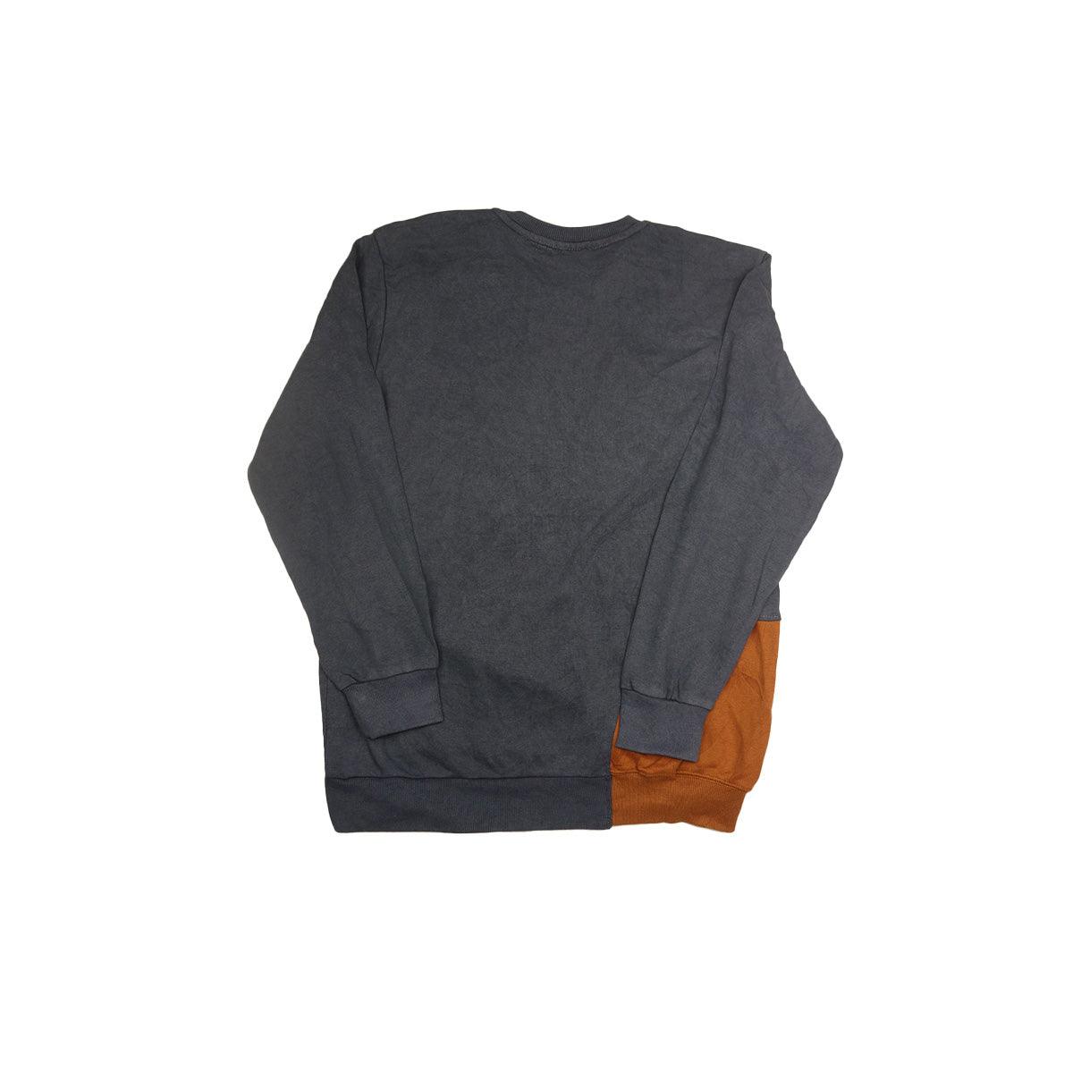 Stüssy Hoodie reworked - Dark Grey/Brown L