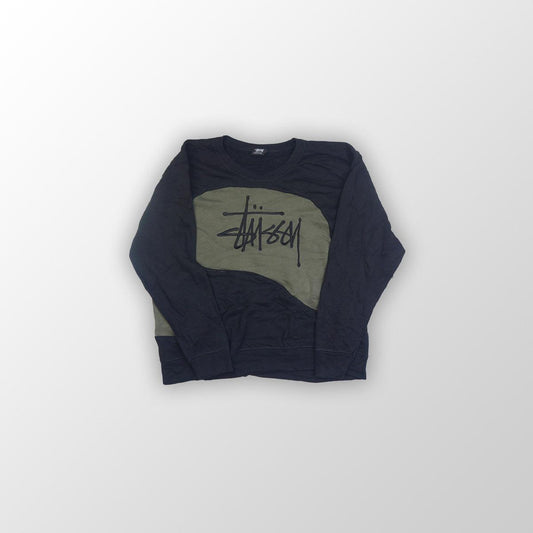 Stüssy sweater reworked - Black/Green M