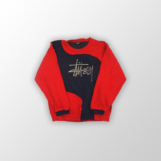 Stüssy sweater reworked - Black/Red L