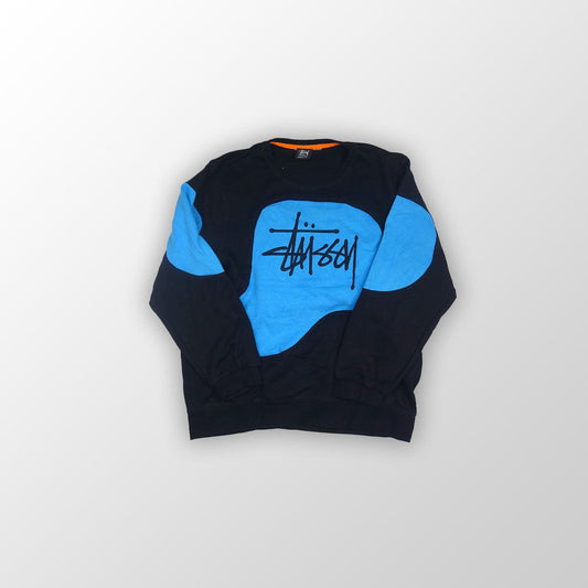 Stüssy sweater reworked - Black/Blue M