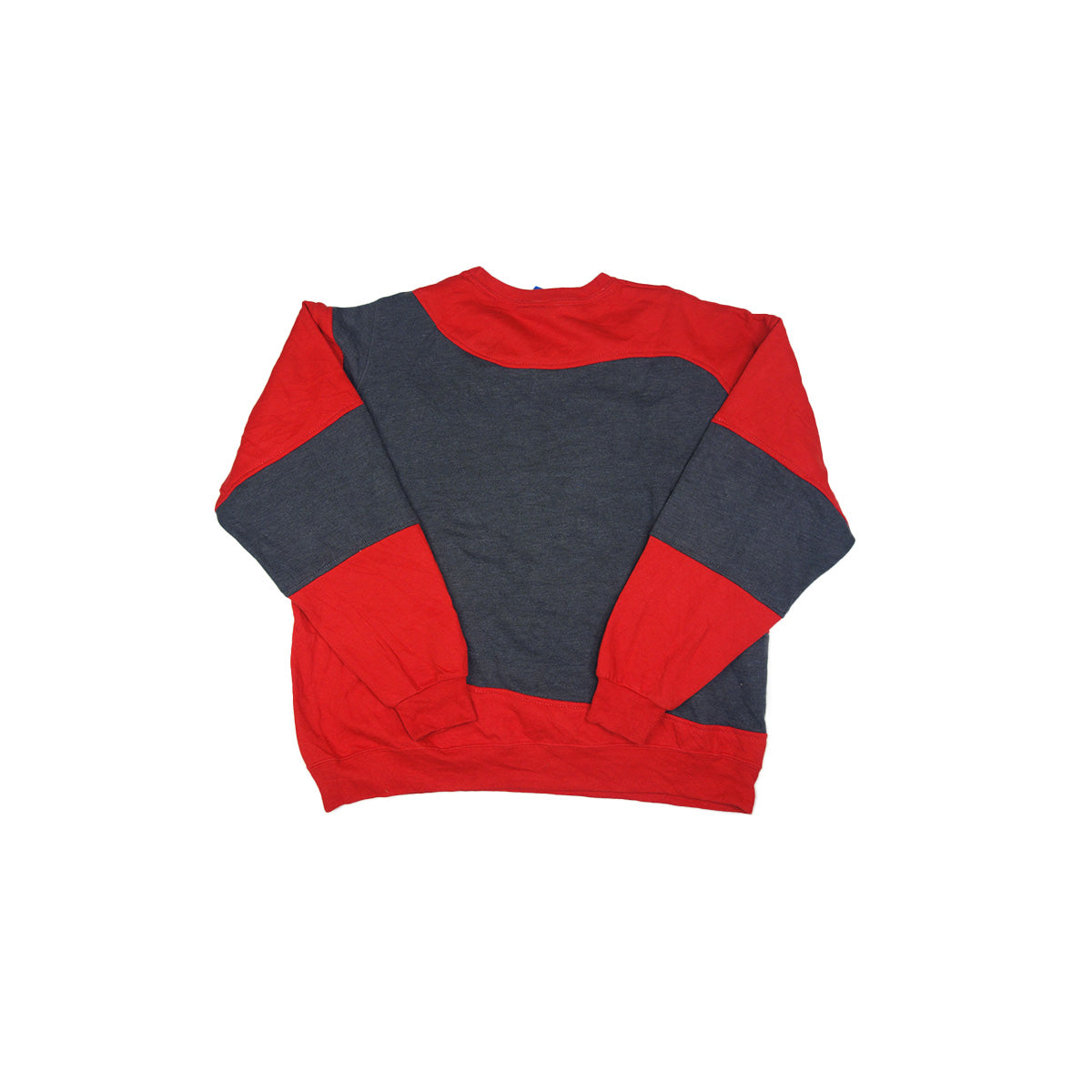 adidas Trefoil Logo sweater reworked - Red / Dark Grey - XL