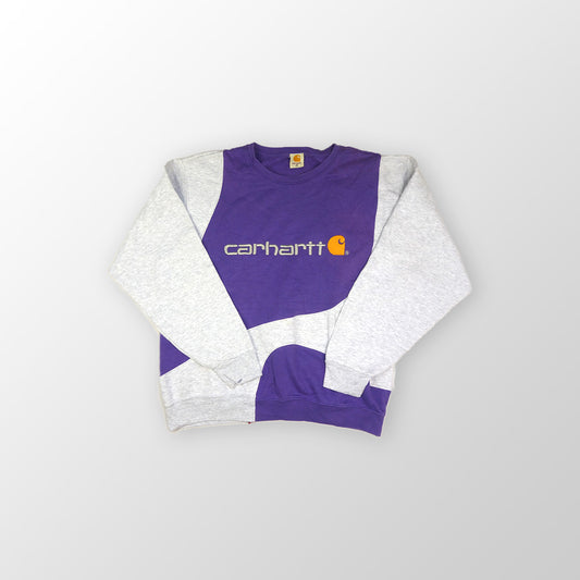 Carhartt sweater reworked - Purple / Grey - M