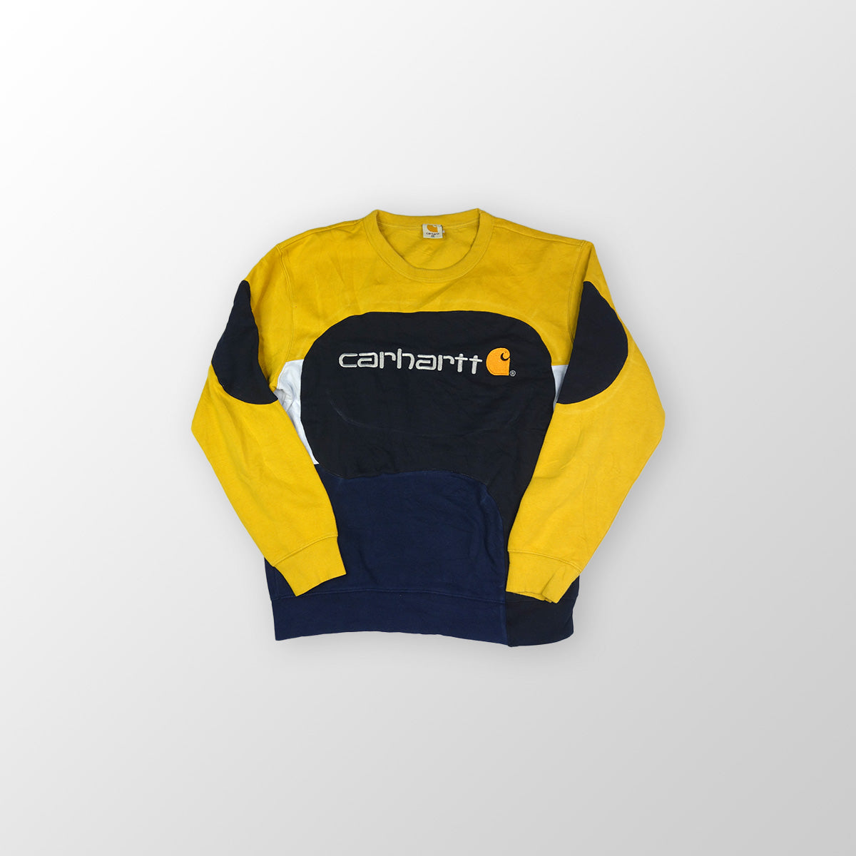 Carhartt sweater reworked - Yellow / Black / White - M