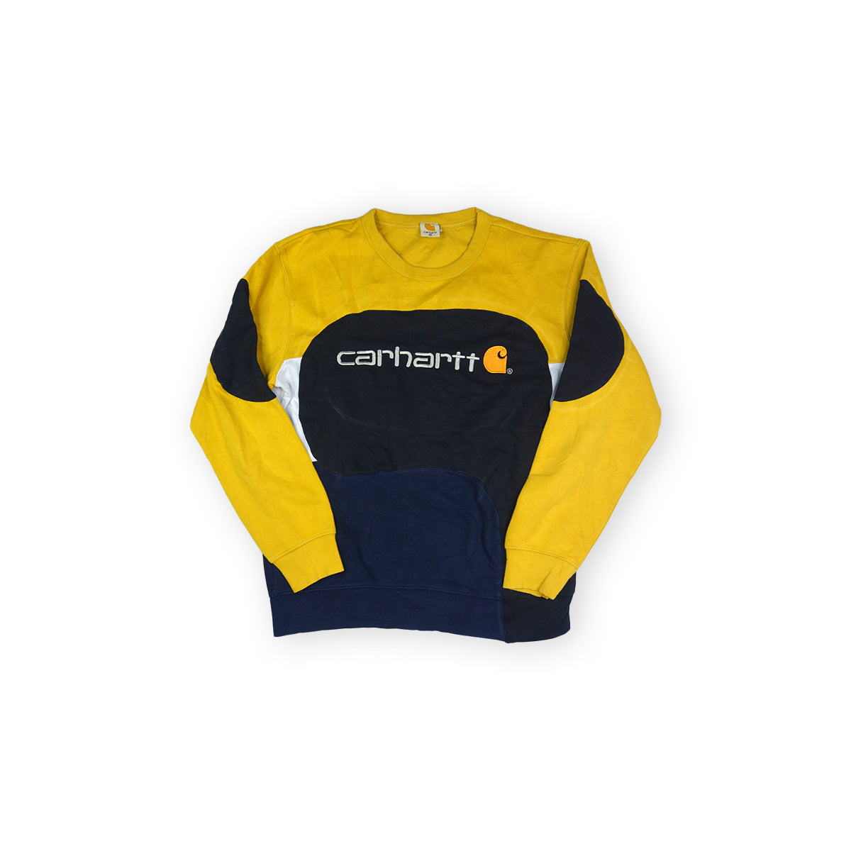 Carhartt sweater reworked - Yellow / Black / White - M