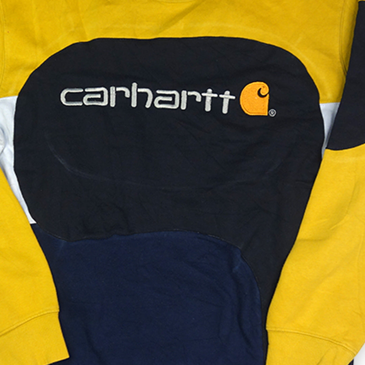 Carhartt sweater reworked - Yellow / Black / White - M