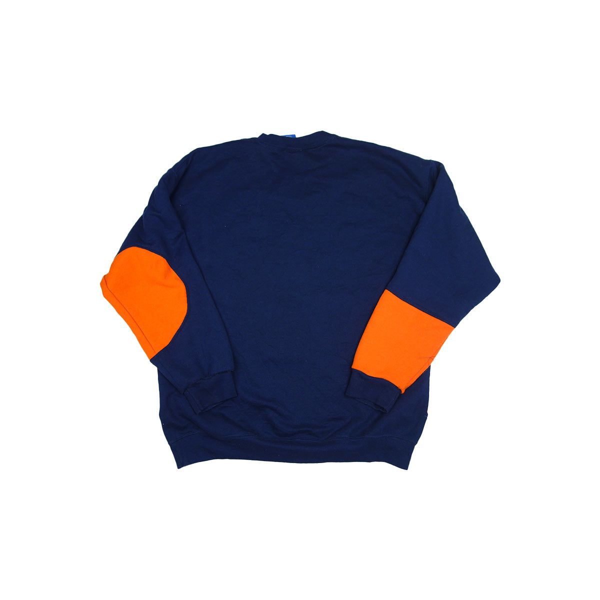 adidas Trefoil Logo sweater reworked - Dark Blue / Orange - XL