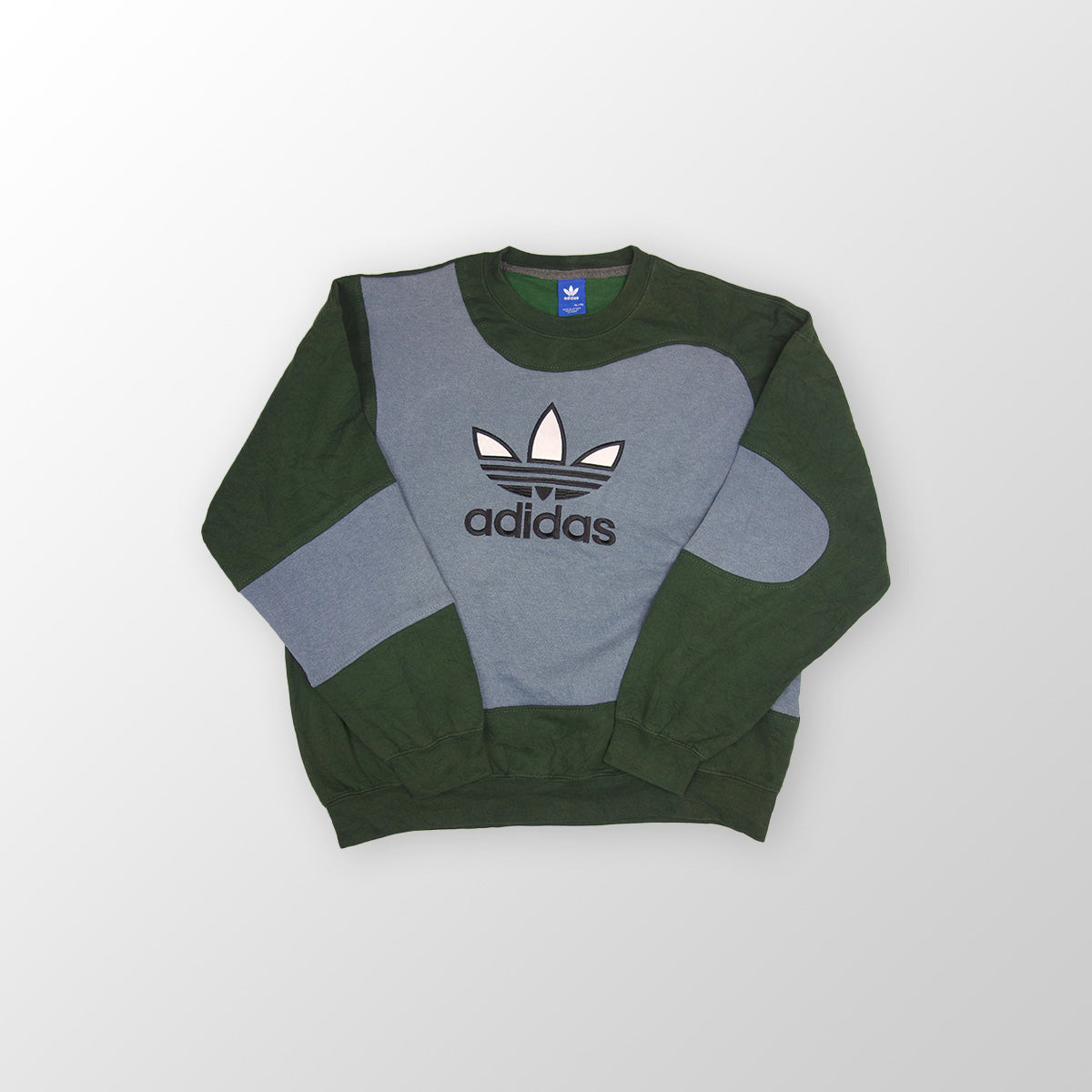 adidas sweater reworked - Green / Blue - XL