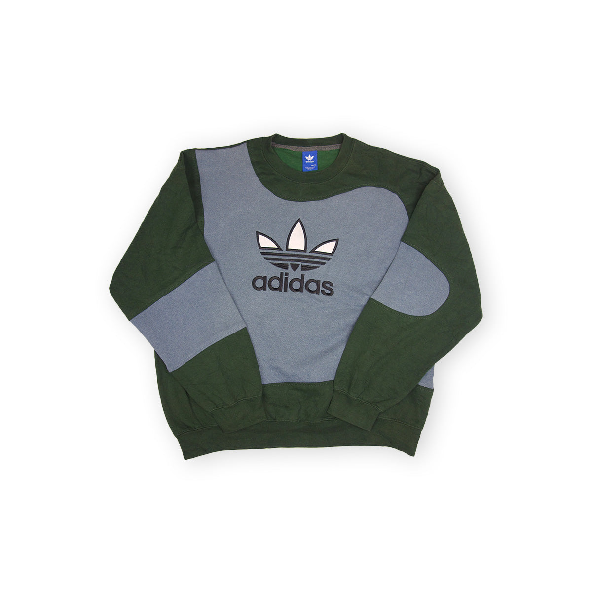 adidas sweater reworked - Green / Blue - XL