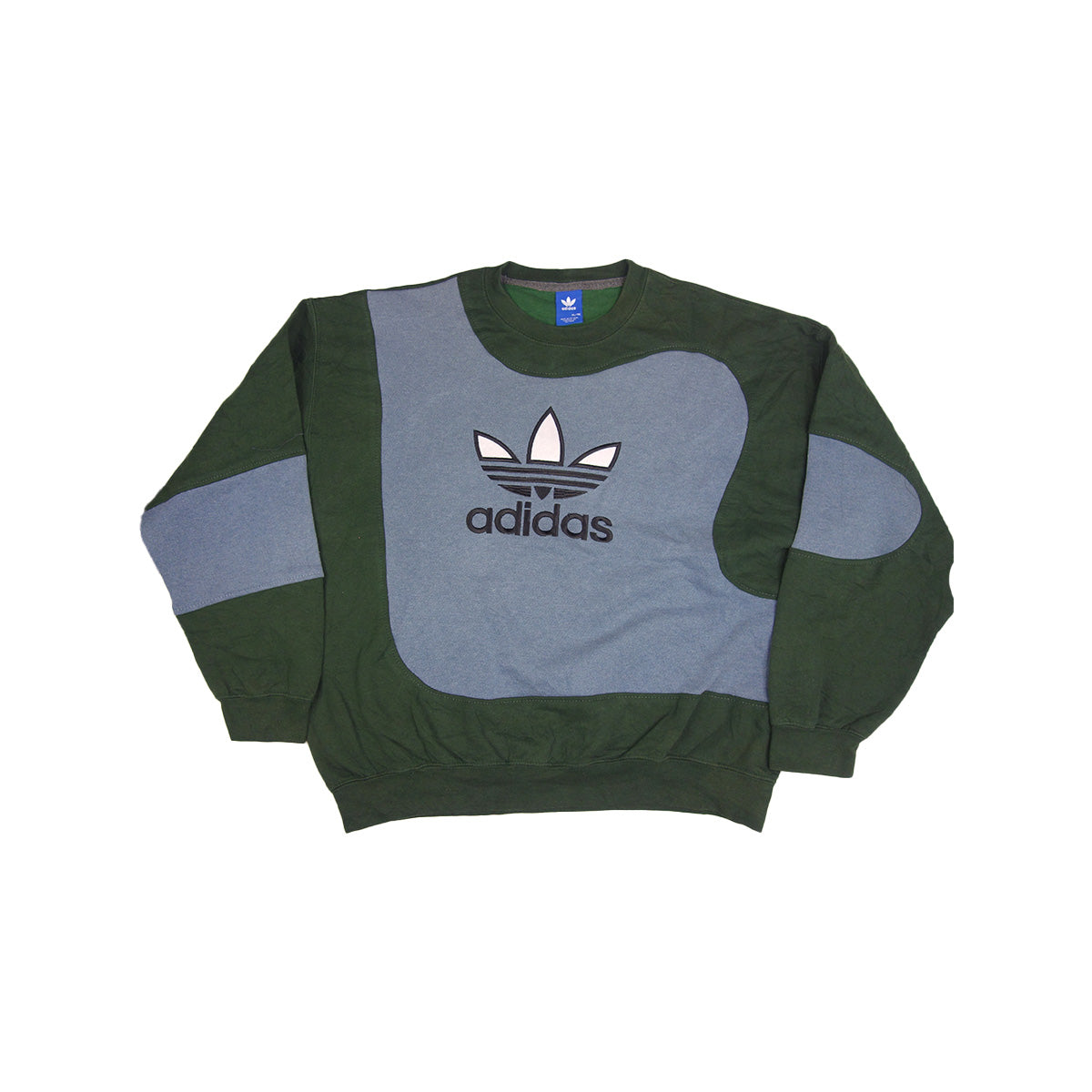 adidas sweater reworked - Green / Blue - XL