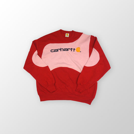 Carhartt sweater reworked - Red / Pink - M