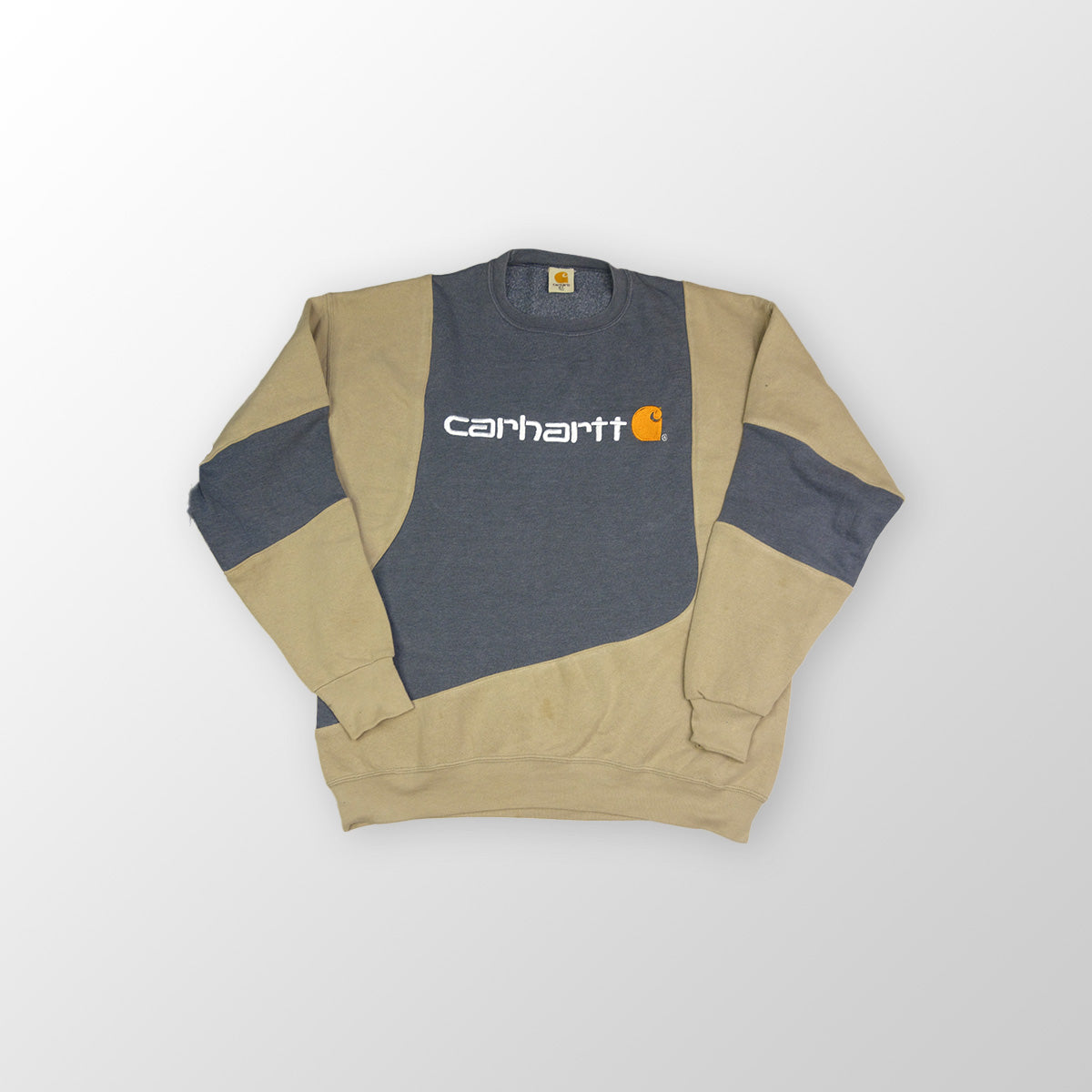 Carhartt sweater reworked - Grey / Green - XL