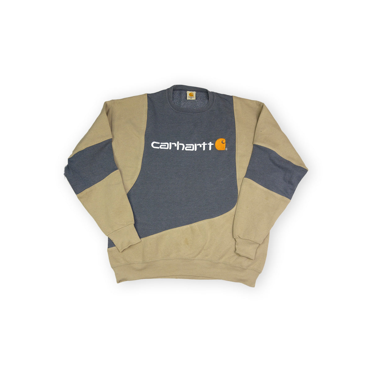 Carhartt sweater reworked - Grey / Green - XL