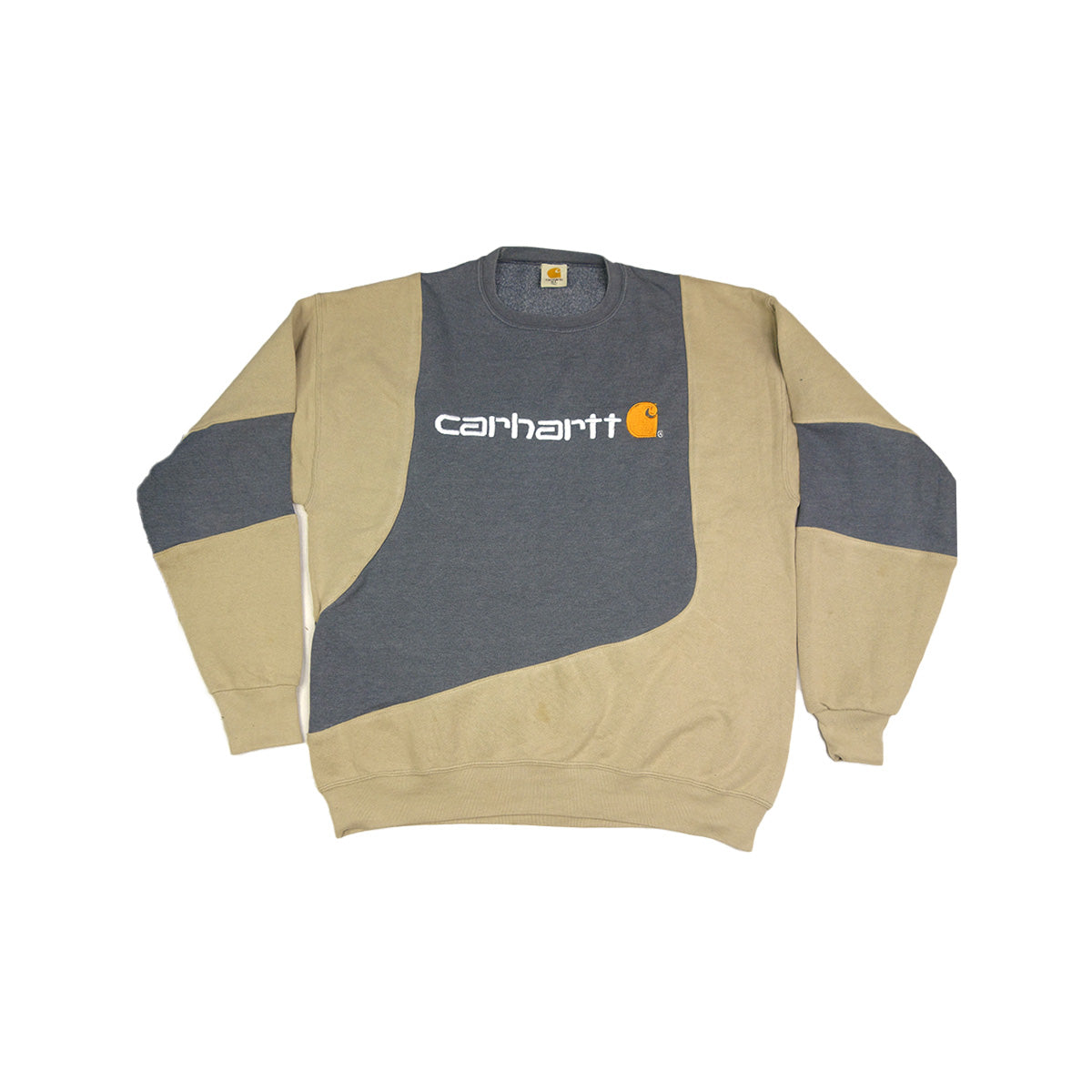 Carhartt sweater reworked - Grey / Green - XL