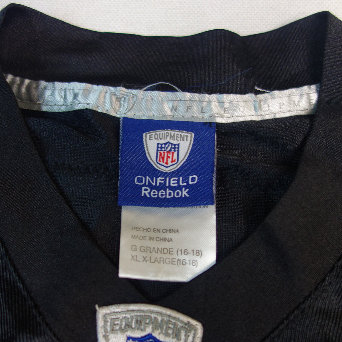 NFL Jersey - Onfield Reebok -  Black - Youth XL