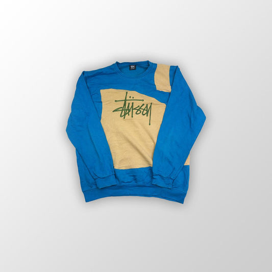 Stüssy Hoodie reworked - Blue/Sand L