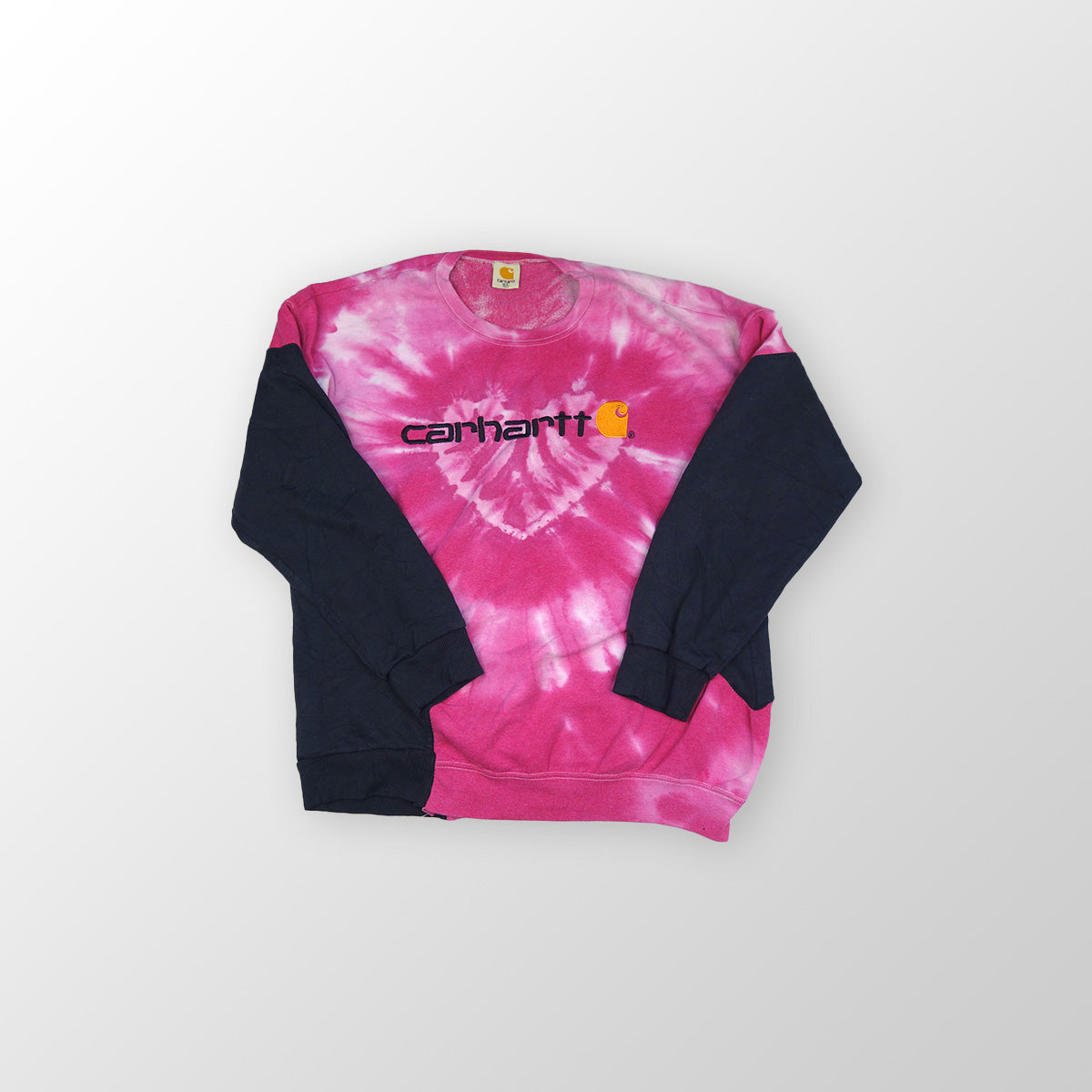 Carhartt sweater reworked - Tie Dye Pink / Black - XL