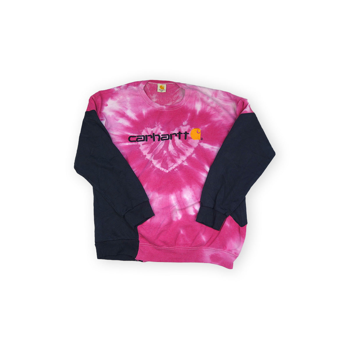 Carhartt sweater reworked - Tie Dye Pink / Black - XL