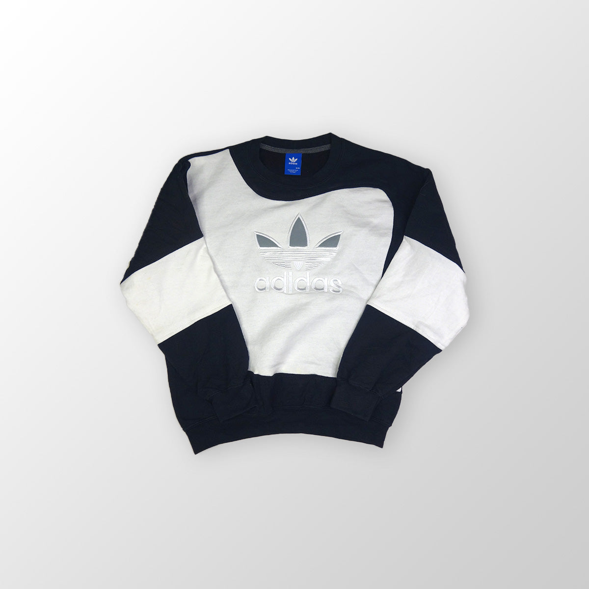 adidas Trefoil Logo sweater reworked -Black / White - M