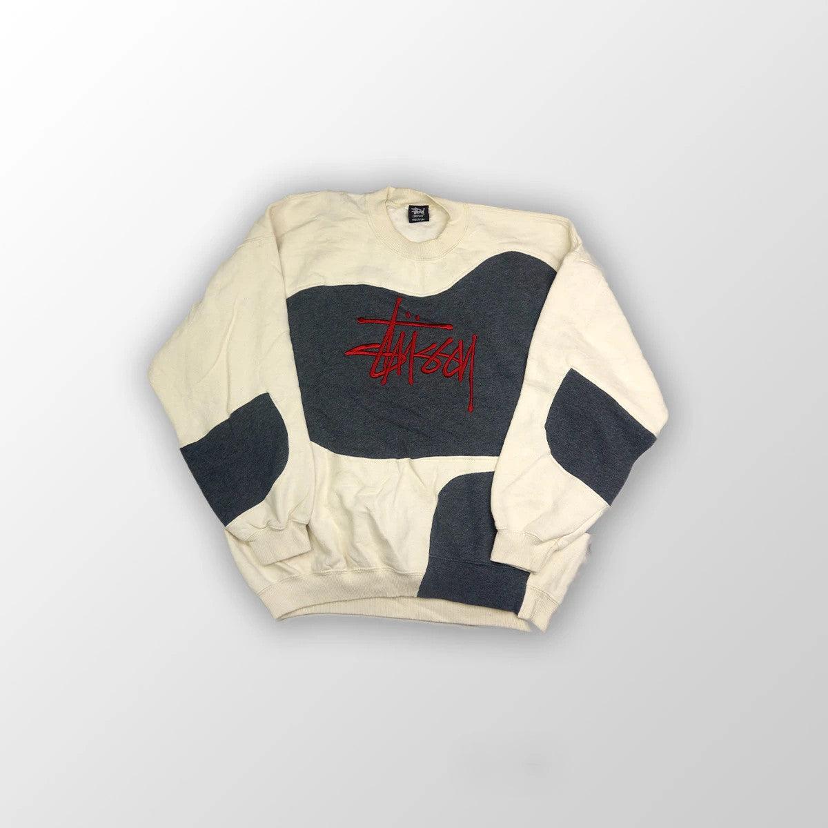 Stüssy sweater reworked - White/Grey M