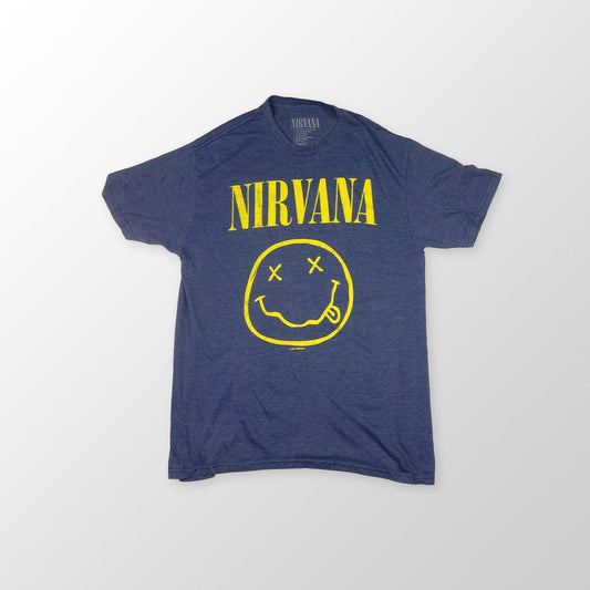 Nirvana - Happy Face - Child T-shirt 2014- Blue - L - Vintage-Shirts.nl