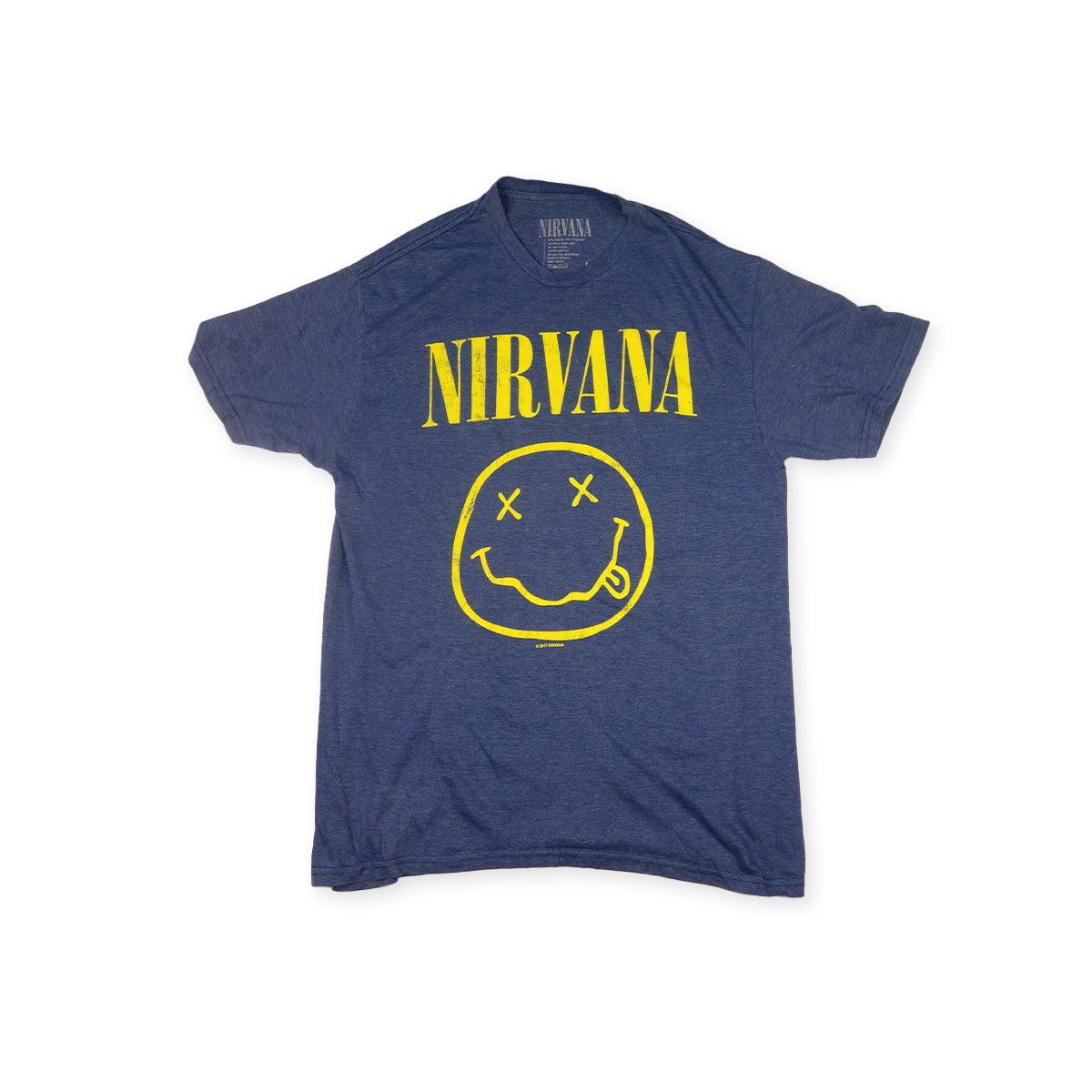 Nirvana - Happy Face - Child T-shirt 2014- Blue - L - Vintage-Shirts.nl