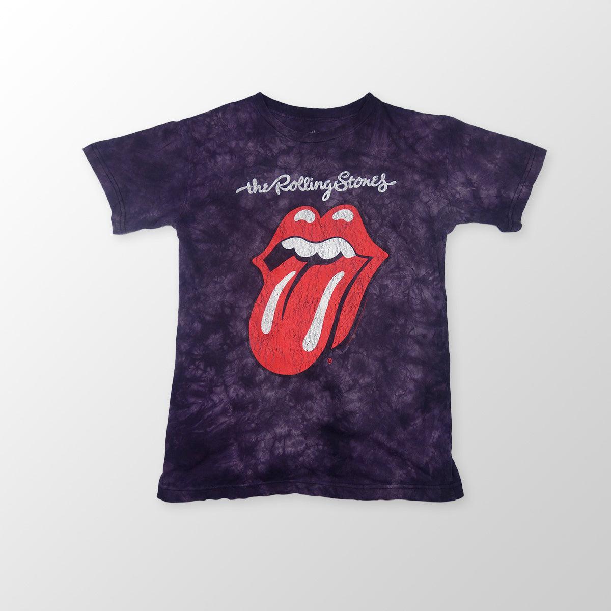 Rolling Stones Logo Tie Dye Purple - T-Shirt - M - Vintage-Shirts.nl