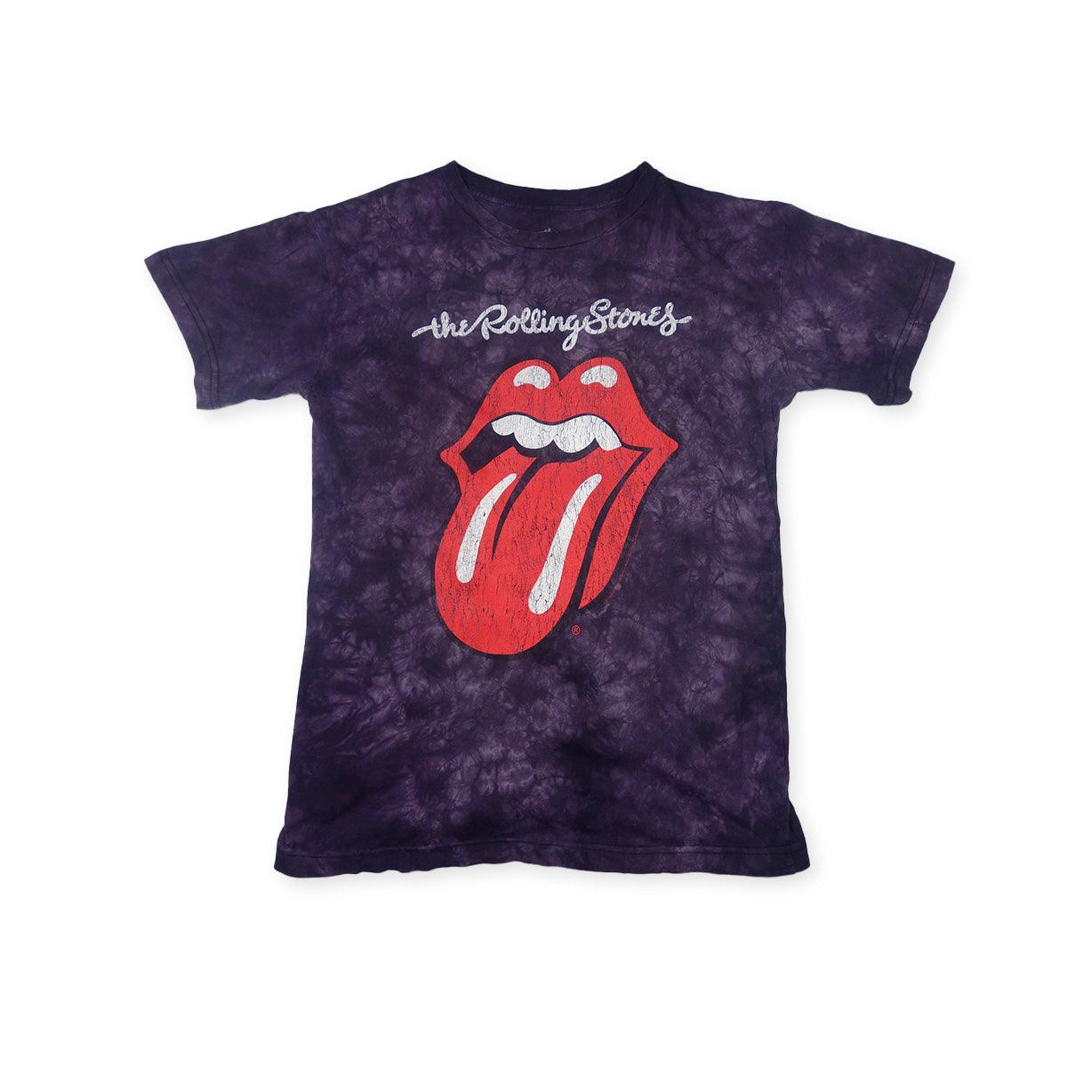 Rolling Stones Logo Tie Dye Purple - T-Shirt - M - Vintage-Shirts.nl